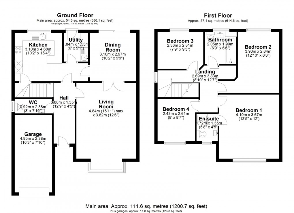 Floorplan for Great Sankey, Warrington, Cheshire