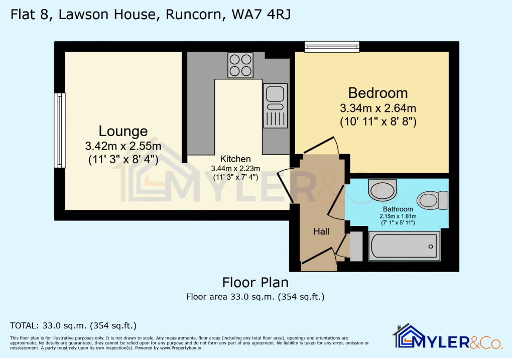 Floorplan for Lawson Road, Runcorn, Cheshire