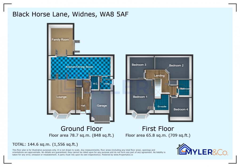 Floorplan for Black Horse Lane, Widnes, Cheshire